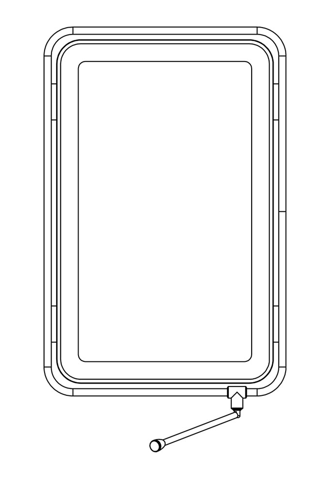 Lustro Miior Dizz. - szkic, front